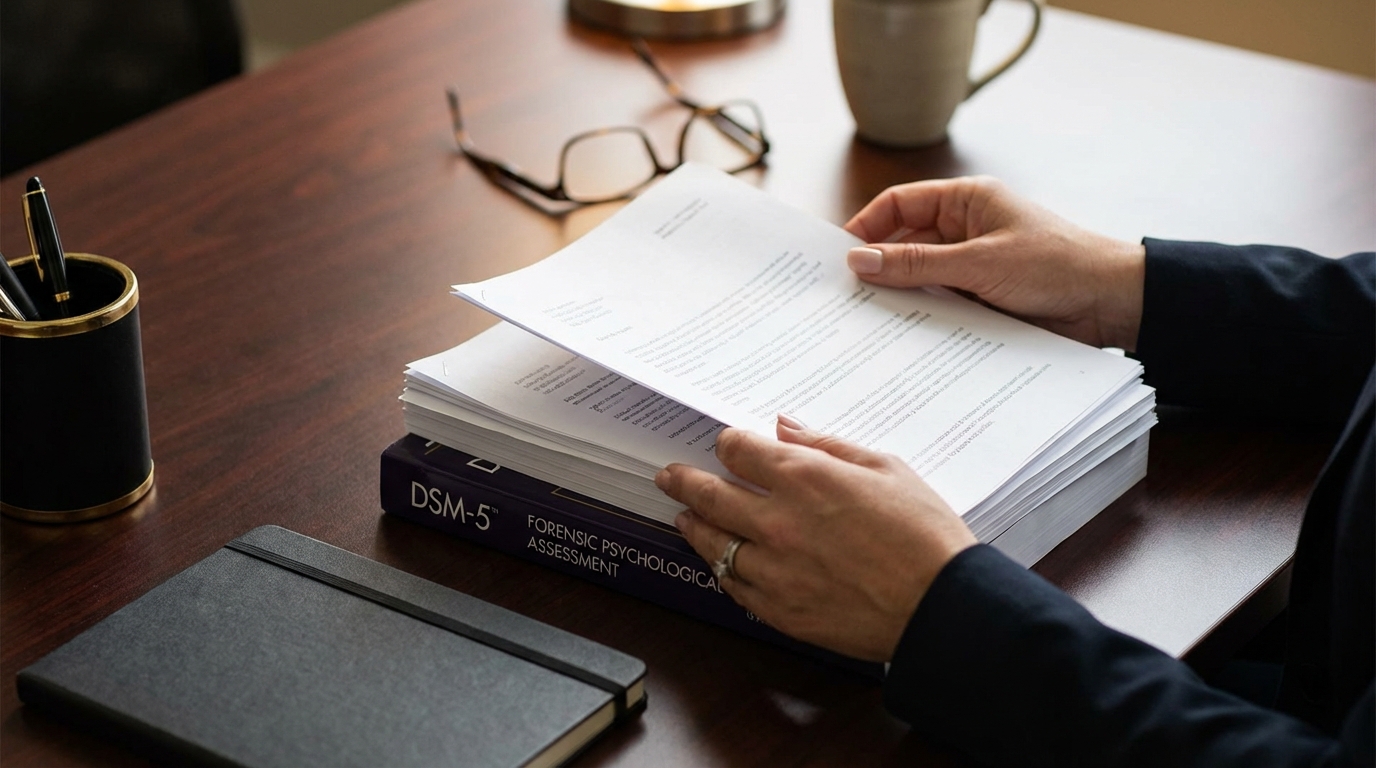 Team reviewing assessment documents