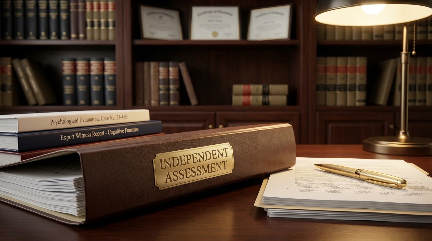 Legal desk with documents