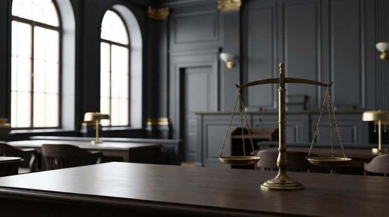 Scales of justice representing balanced risk evidence before the court